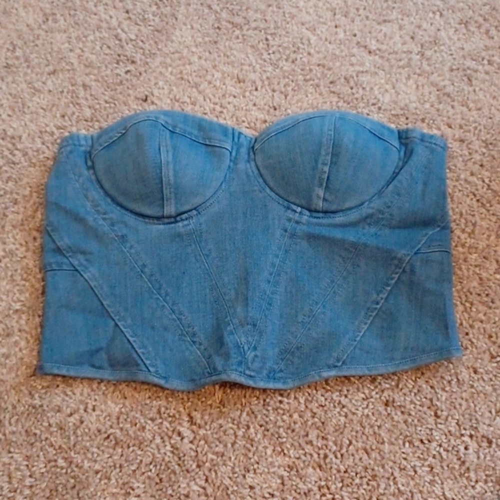 Denim bustier